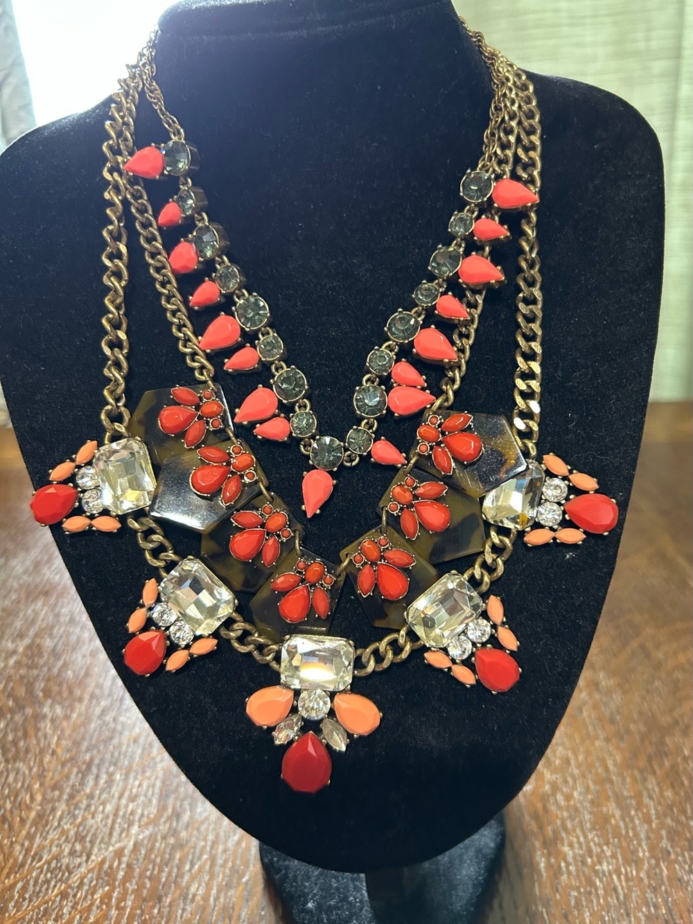 J. Crew Y2K Lot Bundle of 3 Coral  Necklaces